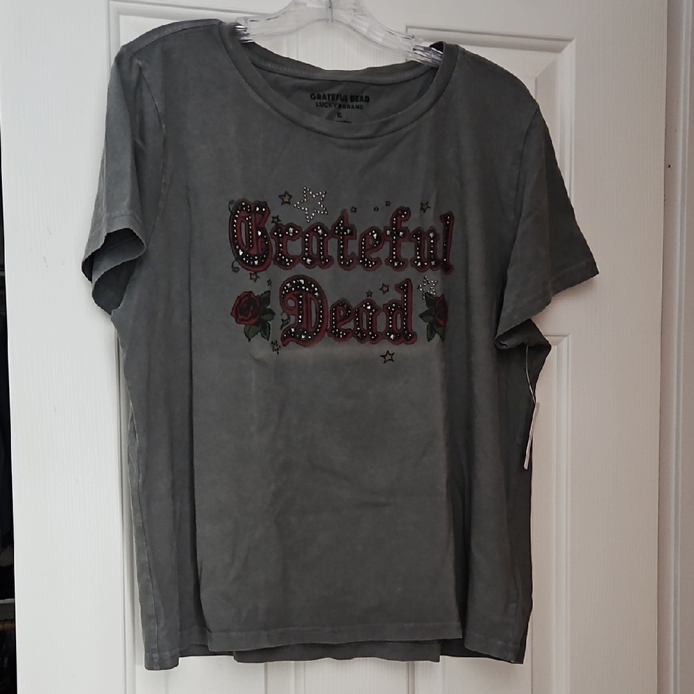 Grateful Dead Gray Tee with Red Accents